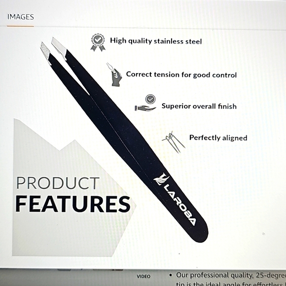NEW Laroba Precision Slant Tweezers - Picture 5 of 10